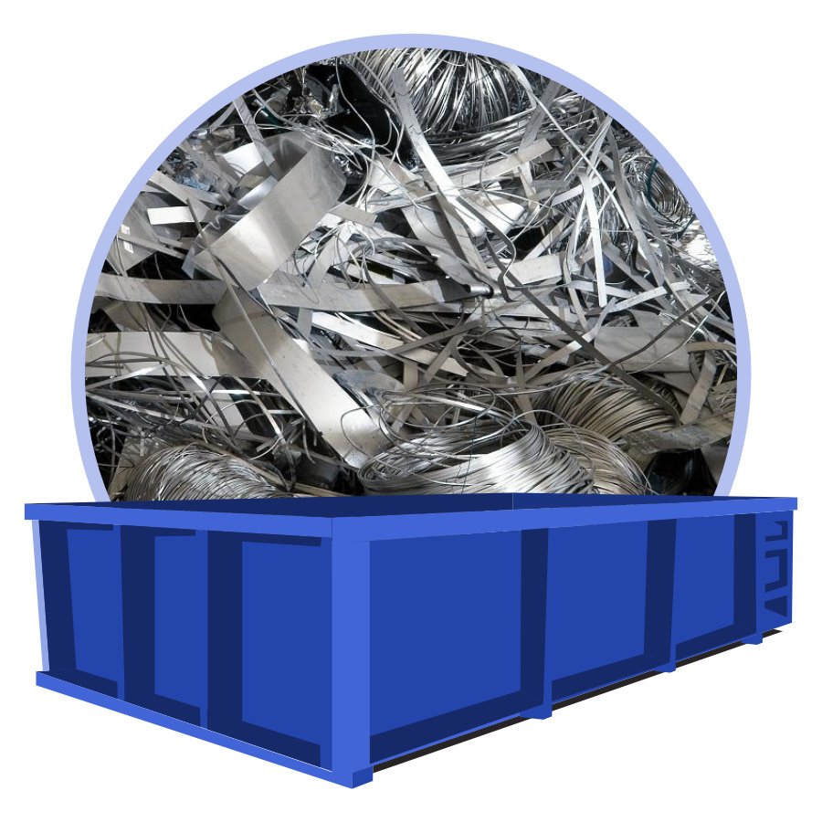 Verantwoordelijk persoon zwaartekracht Saga Container voor metaalafval huren | CS Containers verhuur afvalcontainers